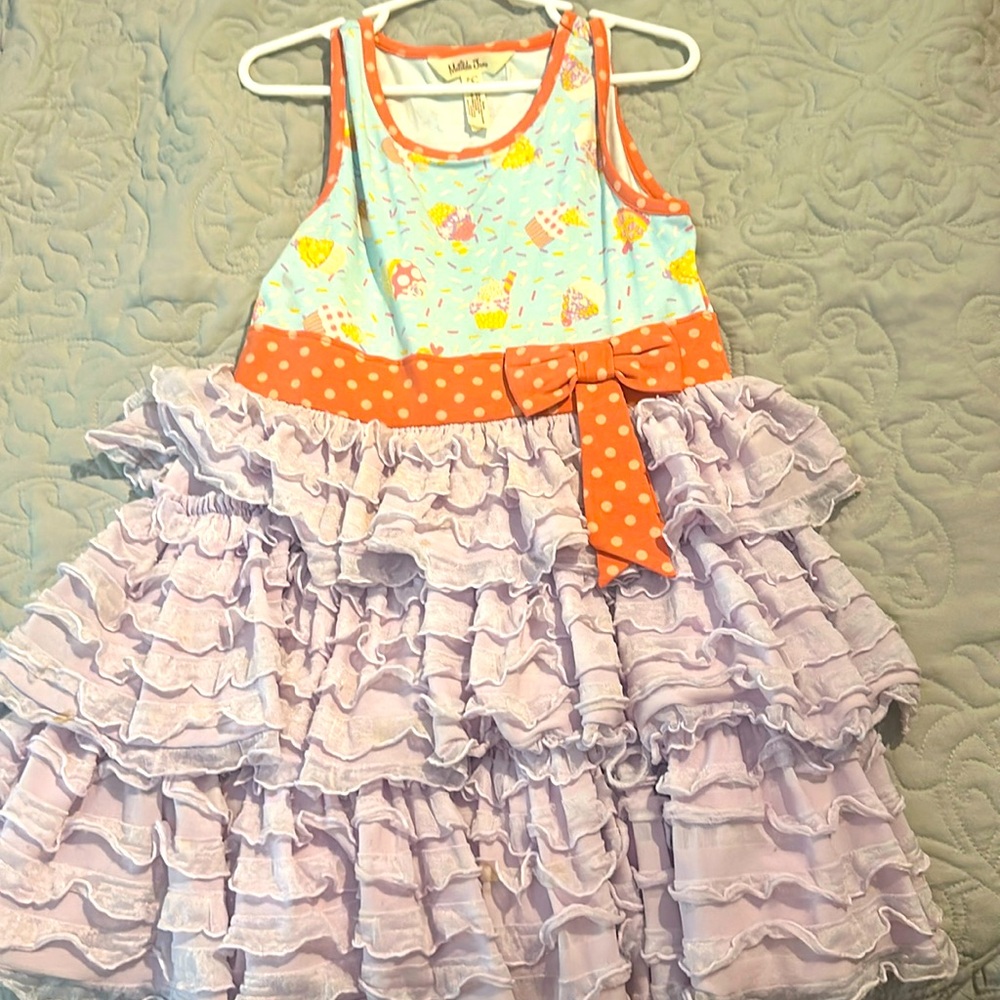 Matilda Jane cupcake/ice cream dress w chiffon ruffles. Size 6